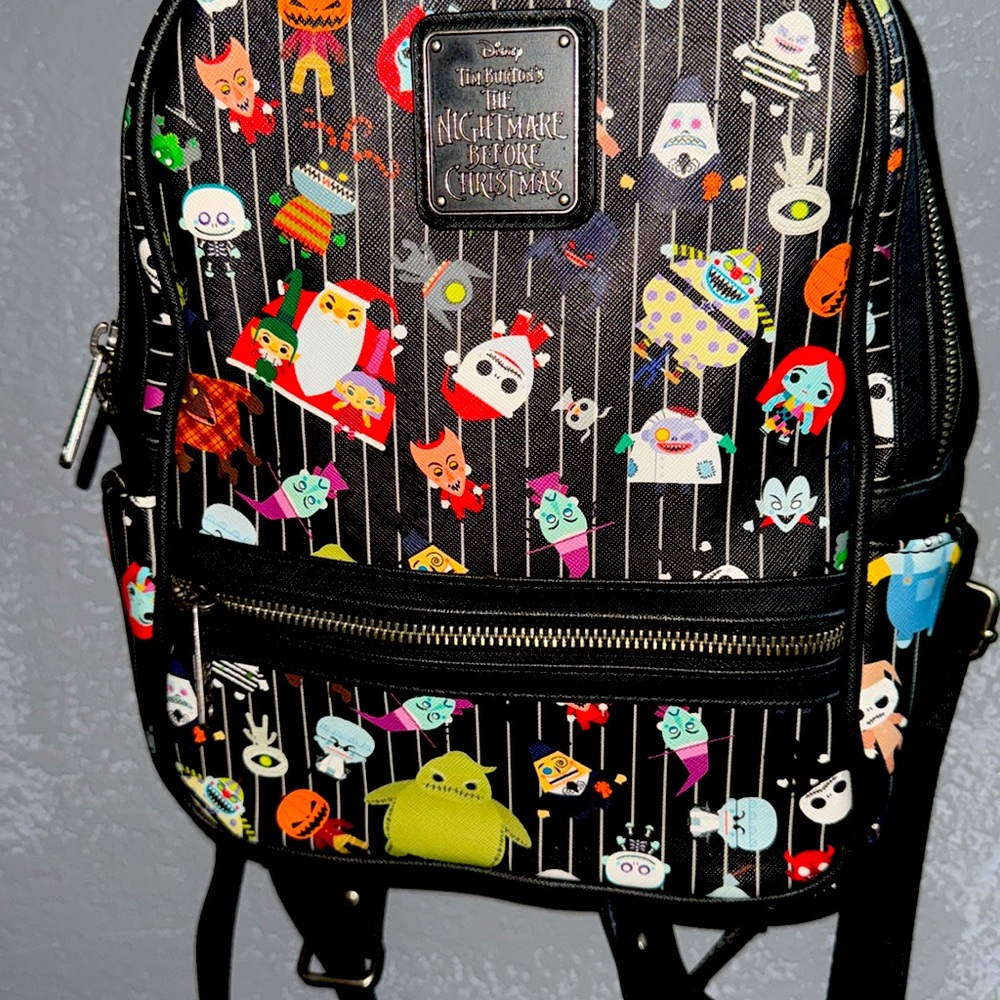LOUNGEFLY THE NIGHT BEFORE CHRISTMAS MINI BACKPACK